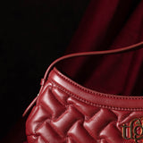 Anne Ruby Red Quilted Shoulder Bag