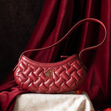 Anne Ruby Red Quilted Shoulder Bag
