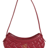 Anne Ruby Red Quilted Shoulder Bag