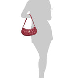 Anne Ruby Red Quilted Shoulder Bag