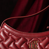 Anne Ruby Red Quilted Shoulder Bag