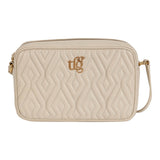 Audrey Eggshell Leather Quilted Crossbody Bag