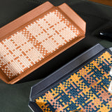 Birch Woven Leather Tray Small