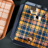 Birch Woven Leather Tray Small