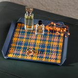 Birch Woven Leather Tray Small