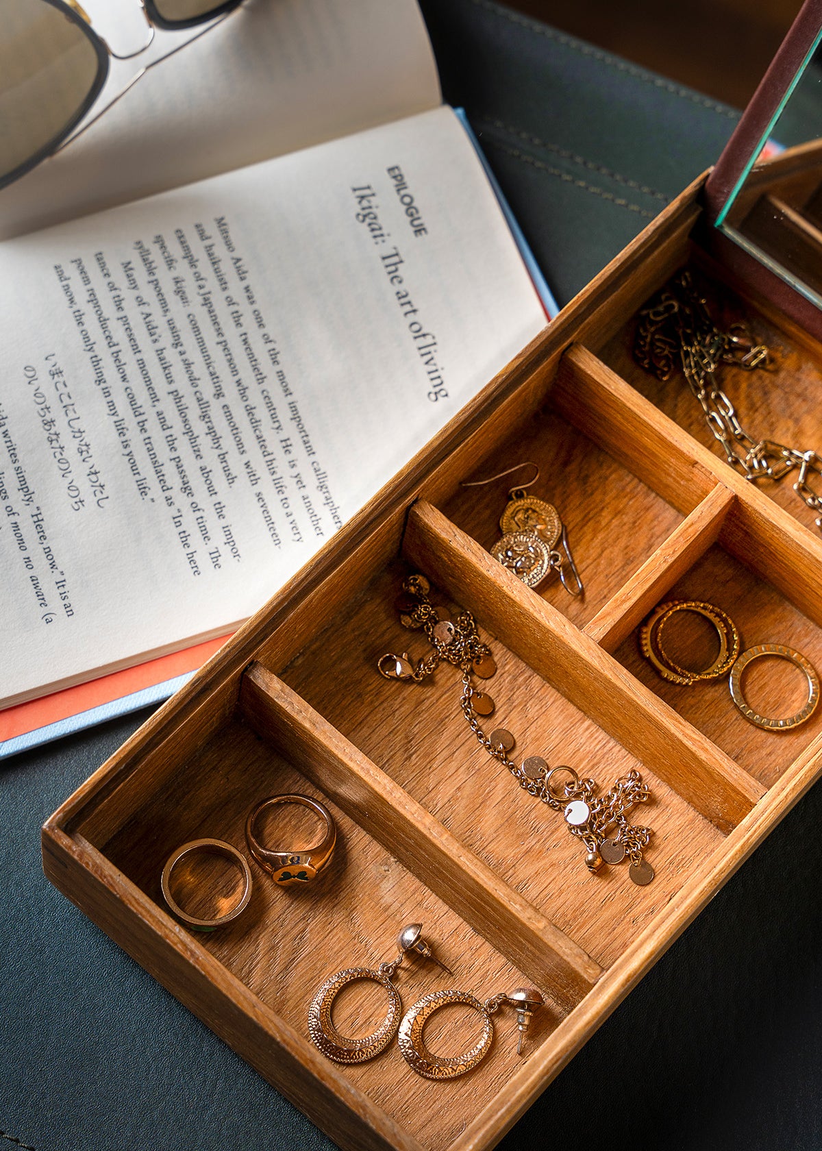 Birch Jewellery Organiser With Mirror