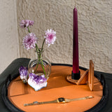Birch Leather Circular Tray
