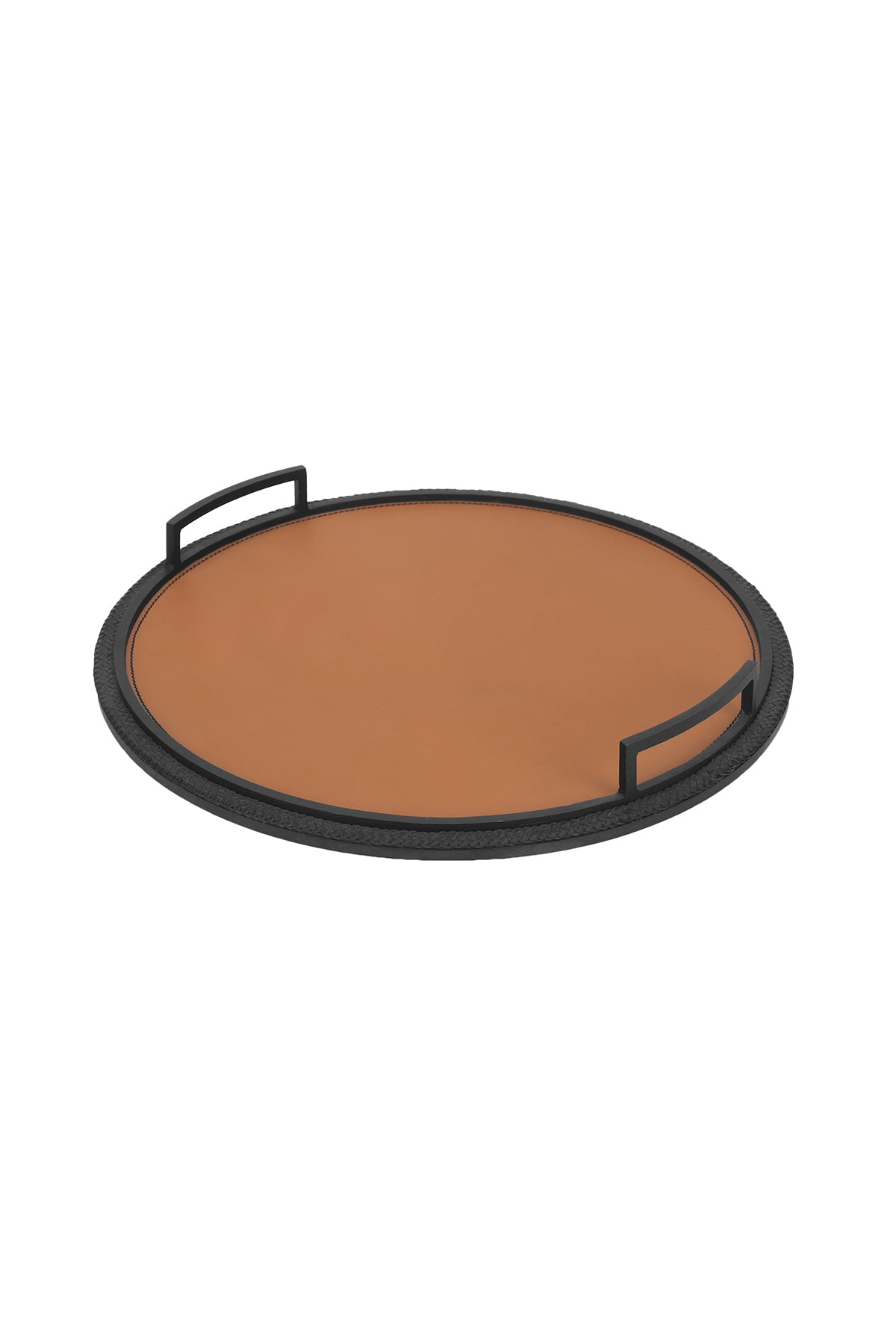 Birch Leather Circular Tray