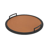 Birch Leather Circular Tray