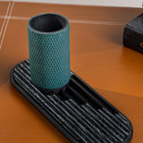 Birch Pen Holder Forest Green