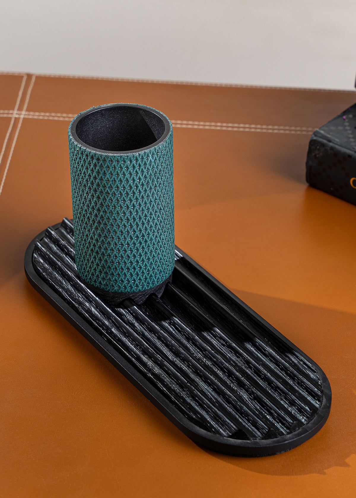 Birch Pen Holder Forest Green
