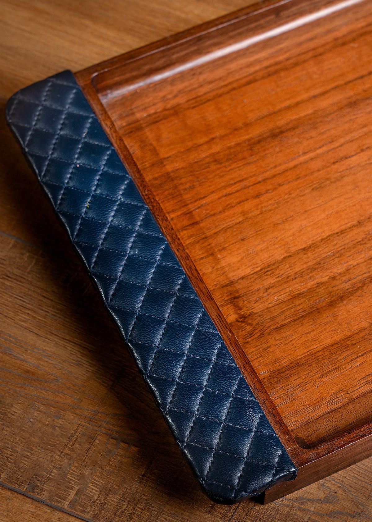 Birch Leather & Wood Medium Tray