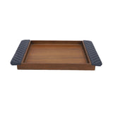 Birch Leather & Wood Medium Tray