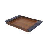 Birch Leather & Wood Medium Tray