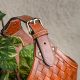 Birch Woven Leather Basket