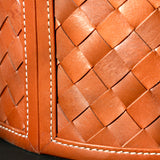 Birch Woven Leather Basket
