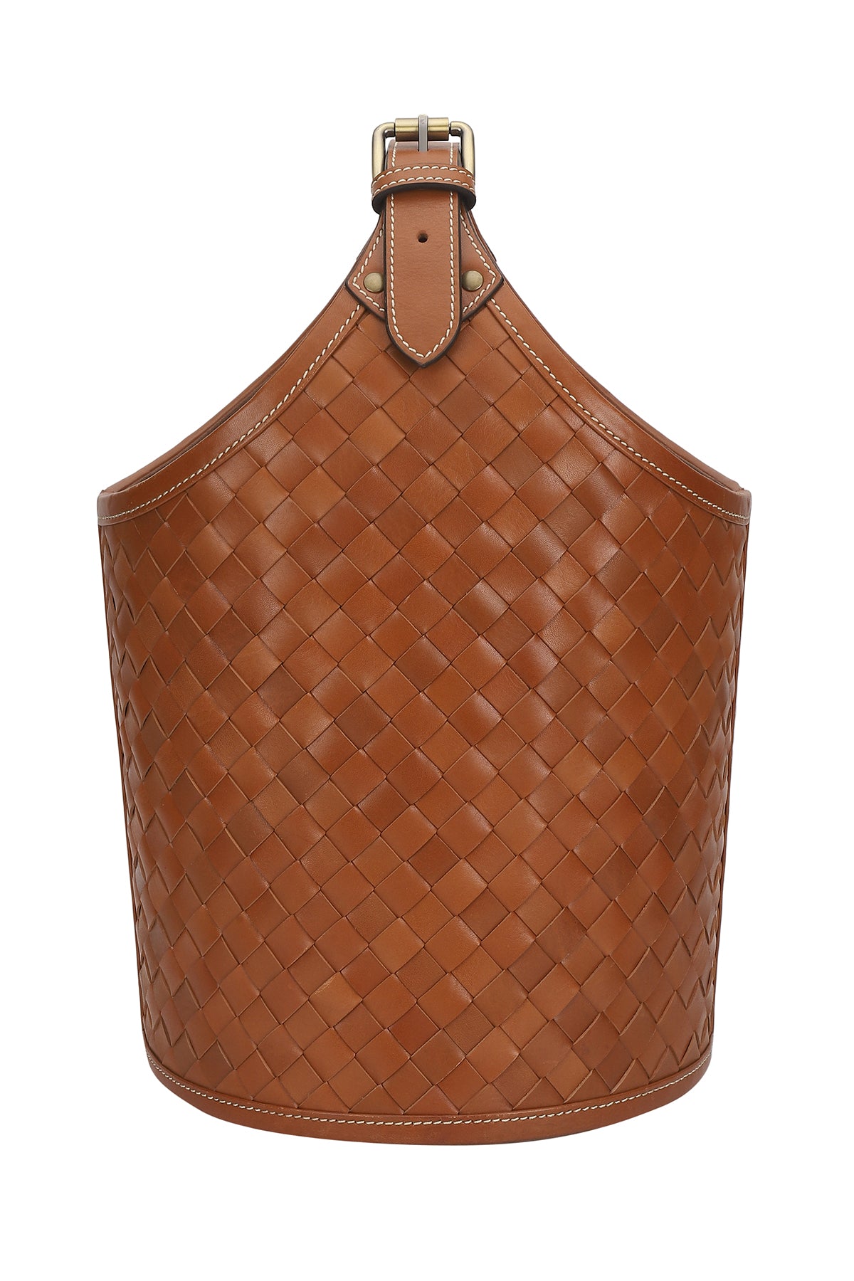 Birch Woven Leather Basket