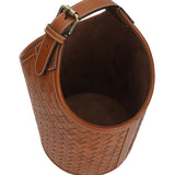 Birch Woven Leather Basket