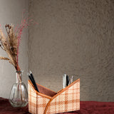 Birch Woven Leather Desktop organiser