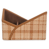 Birch Woven Leather Desktop organiser