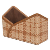 Birch Woven Leather Desktop organiser