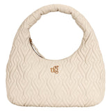 Carla Eggshell Leather Quilted Hobo