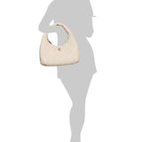Carla Eggshell Leather Quilted Hobo