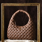 Carla Tan Leather Quilted Hobo
