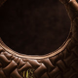 Carla Tan Leather Quilted Hobo