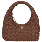 Carla Tan Leather Quilted Hobo