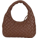 Carla Tan Leather Quilted Hobo