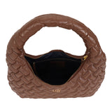 Carla Tan Leather Quilted Hobo