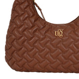 Carla Tan Leather Quilted Hobo