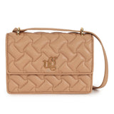 Emily Nude Leather Quilted Crossbody Bag