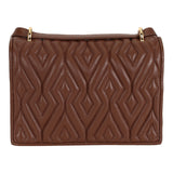 Emily Tan Leather Quilted Crossbody Bag