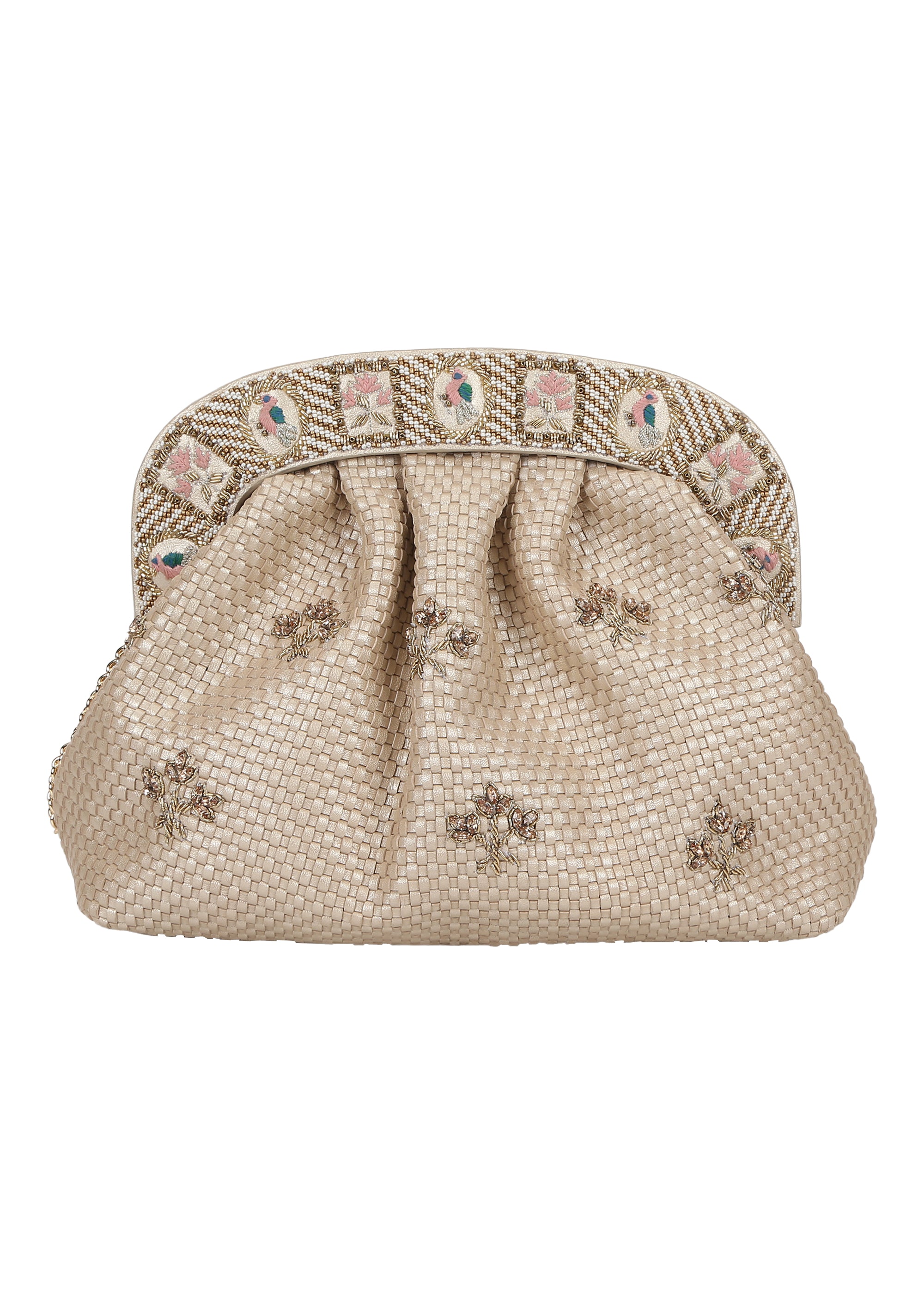 Fareen embroiderd handheld handbag