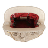 Fareen embroiderd handheld handbag