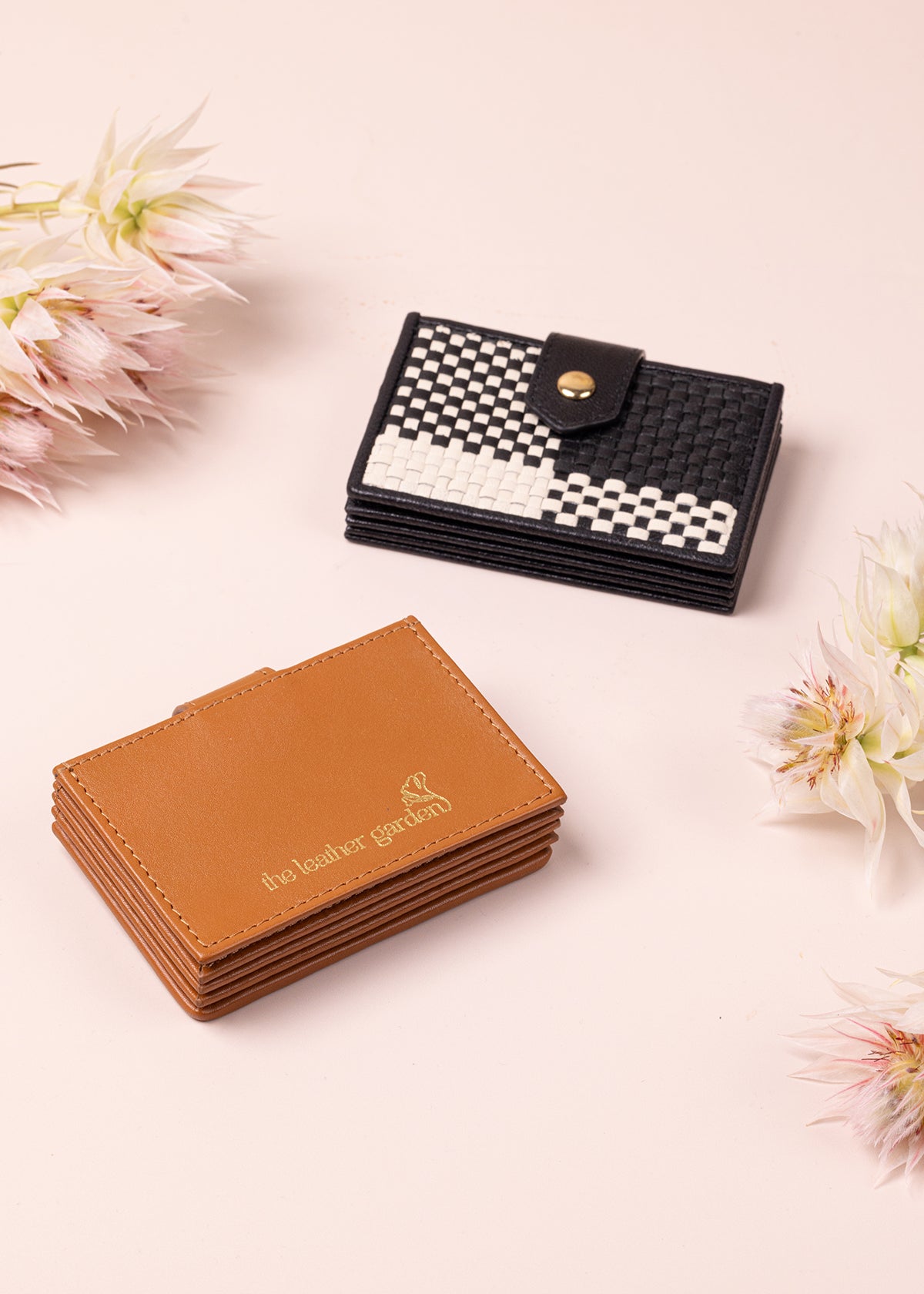 Playa Woven Leather Card Case