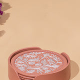 Maple Coaster Set (Set of 6) - Blush