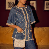 Nadia embellished handheld bag