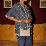 Nadia embellished handheld bag