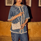 Nadia embellished handheld bag