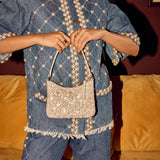 Nadia embellished handheld bag