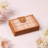 Playa Woven Leather Card Case