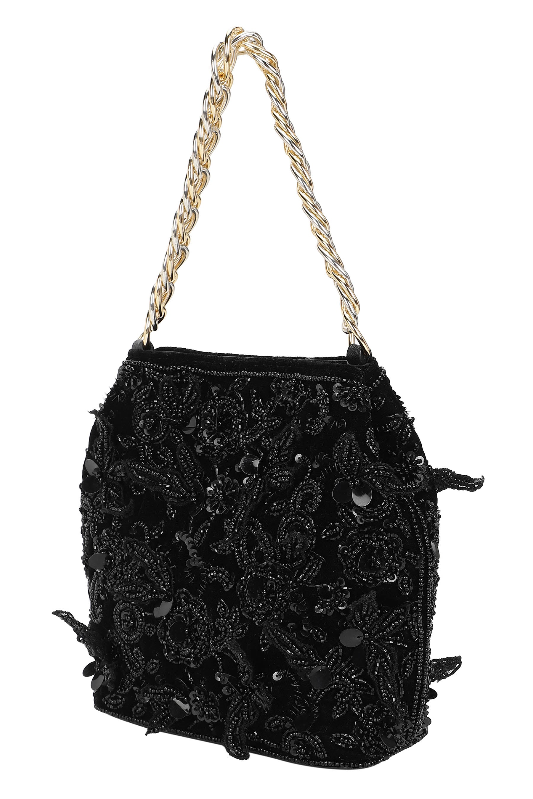 Seher Black Potli Bag