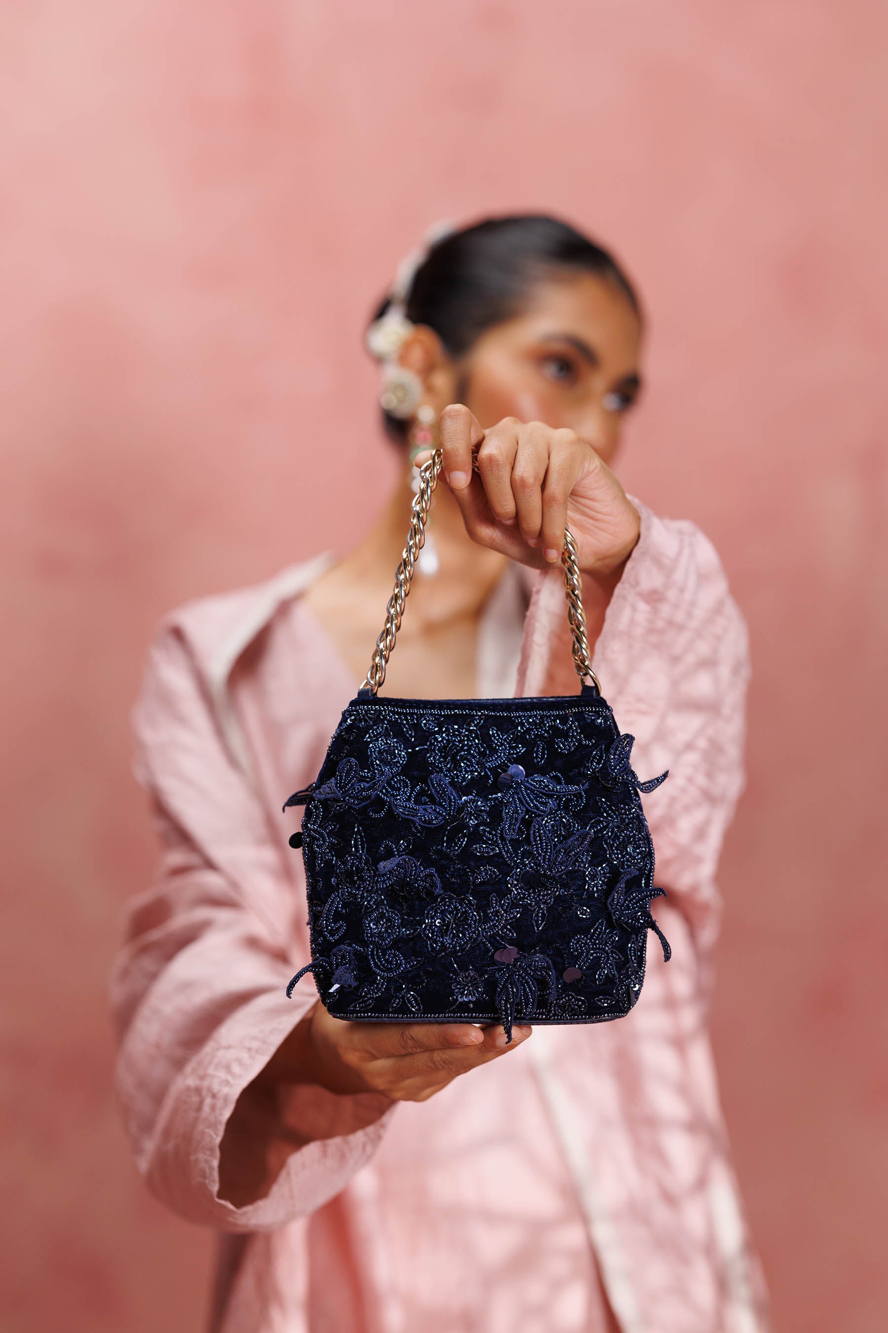 Seher Blue Potli Bag