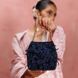 Seher Blue Potli Bag