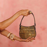 Trishala Sikka With Shaam Gold Bag