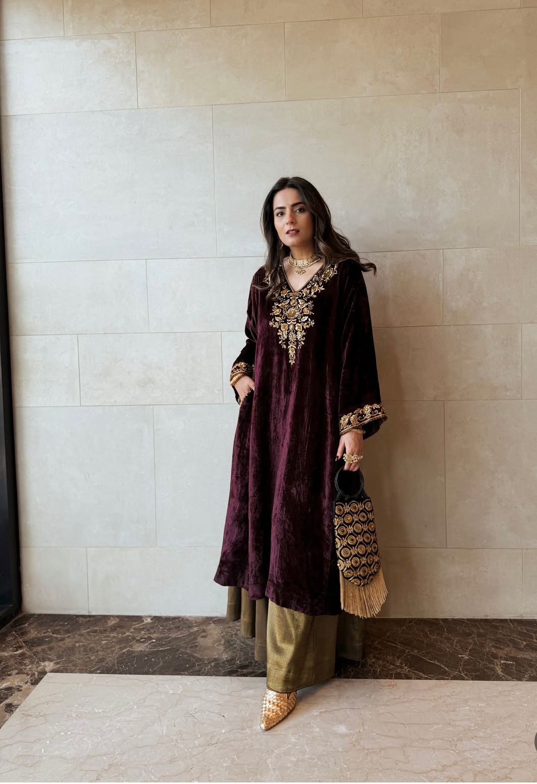 Surbhi Sethi Dua With Navrattani Bag