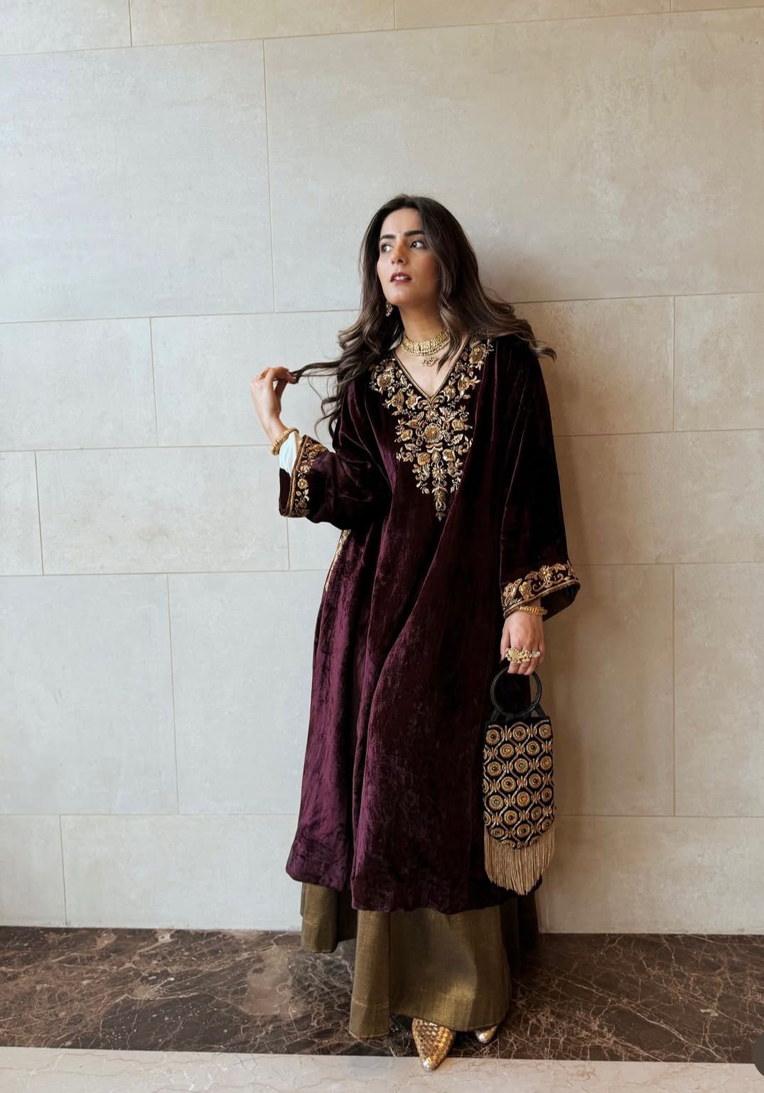 Surbhi Sethi Dua With Navrattani Bag